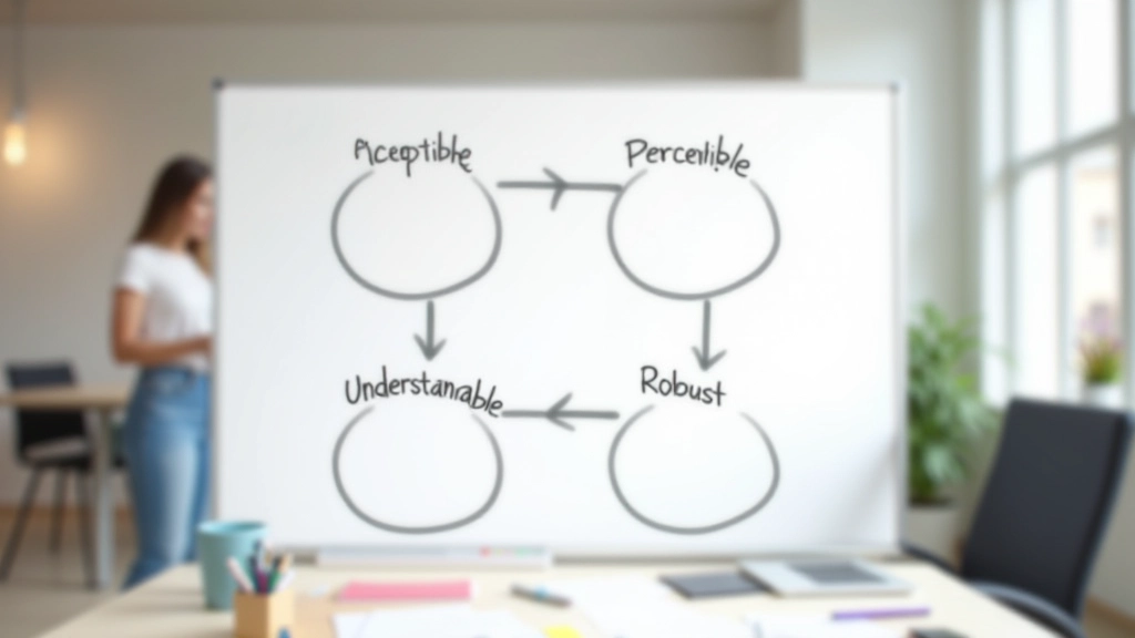 Diagramme montrant les 4 principes WCAG organisés en cercles interconnectés avec des exemples