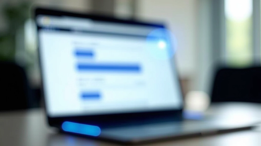 Écran d'ordinateur affichant des éléments interactifs avec focus visibles en surbrillance