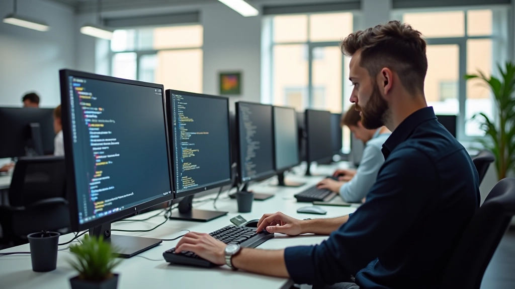 Espace de travail de nos développeurs spécialisés en accessibilité web